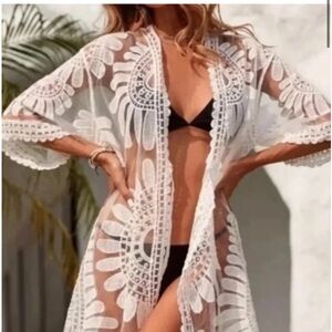 White Lace Swim Cover-Up